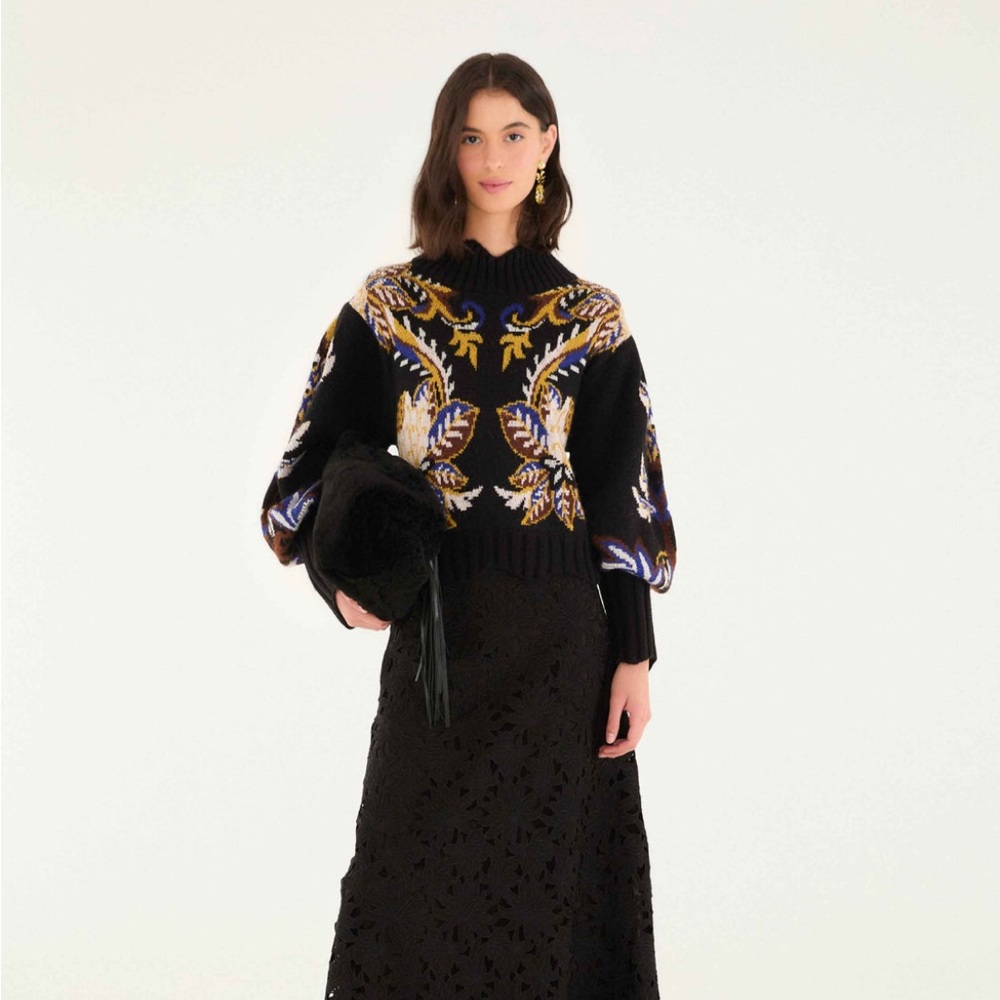 FARM Rio Black Sweater NEW WITH TAGS!